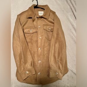 Thread & Supply Cozy Women’s Shacket - Size Medium and Caramel Color